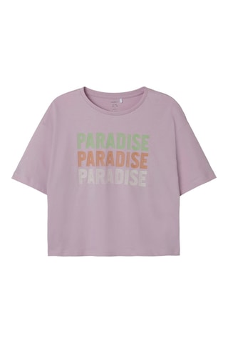 T-shirt em algodão biológico - Malva - Name It