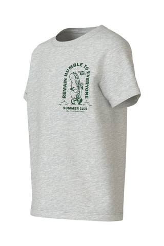 T-shirt em algodão biológico - Cinzento-claro mesclado - Name It