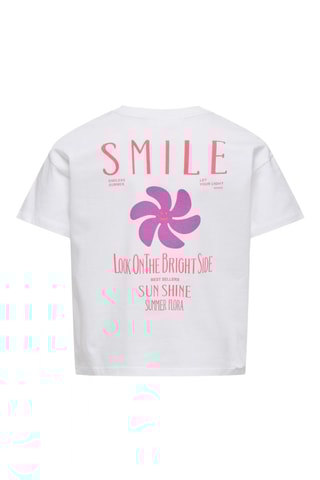 T-shirt em algodão biológico - Branco - Kids Only Girl