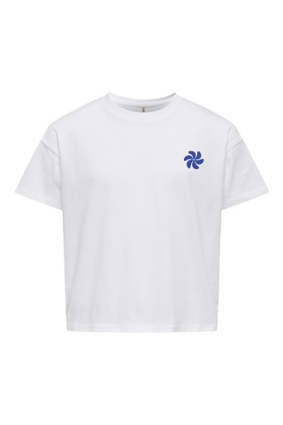 T-shirt em algodão biológico - Branco - Kids Only Girl