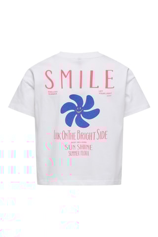 T-shirt em algodão biológico - Branco - Kids Only Girl