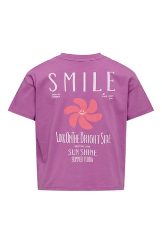 T-shirt em algodão biológico - Branco - Kids Only Girl