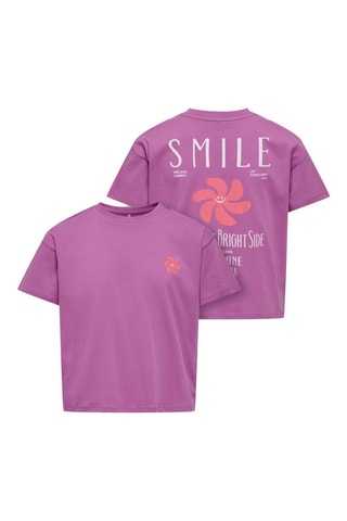 T-shirt em algodão biológico - Branco - Kids Only Girl