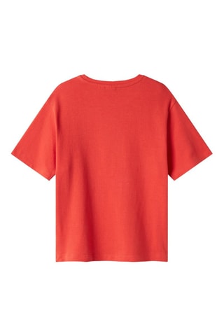 T-shirt em algodão biológico - Vermelho - Name It