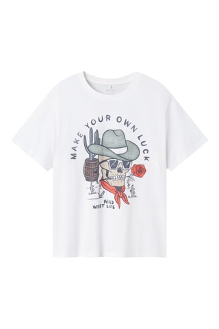 T-shirt em algodão biológico - Branco - Name It