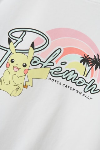 T-shirt Pikachu Pokemon - Wit - Name it