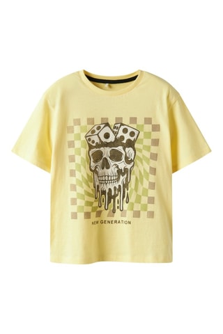 T-shirt em algodão biológico - Amarelo - Jack & Jones