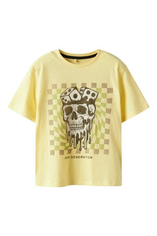 T-shirt em algodão biológico - Amarelo - Jack & Jones