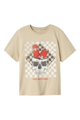 T-shirt em algodão biológico - Bege - Jack & Jones