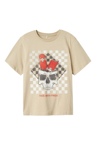 T-shirt em algodão biológico - Bege - Jack & Jones