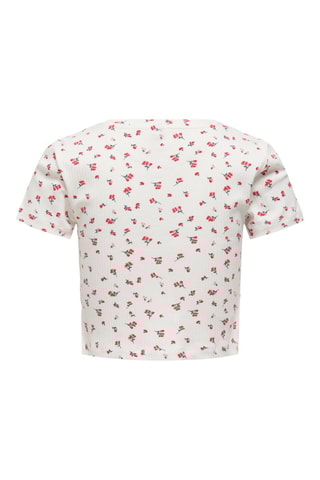 T-shirt em algodão biológico - Vermelho e cru - Kids Only