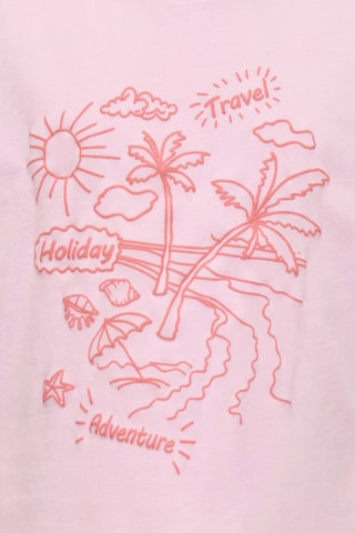 T-shirt em algodão biológico - Rosa - Kids Mini