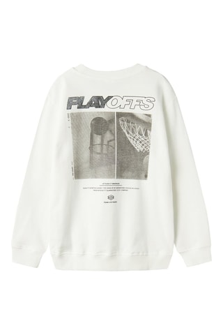 Sweat em algodão biológico - Branco - Name It