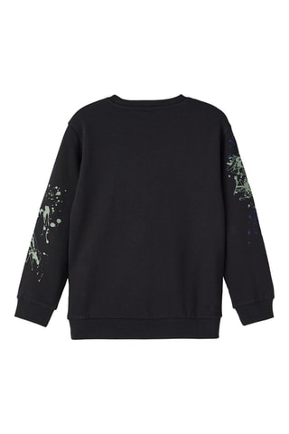 Sweat em algodão biológico - Preto - Name It