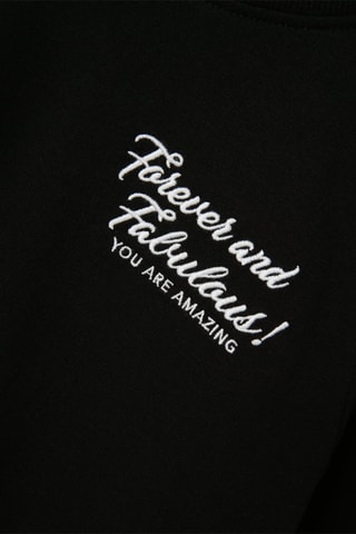 Sweat em algodão biológico - Preto - Name It