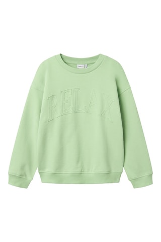 Sweat em algodão biológico - Verde - Name It