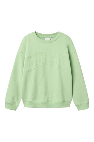 Sweat em algodão biológico - Verde - Name It