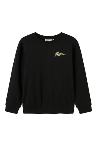 Sweat em algodão biológico - Preto - Name It