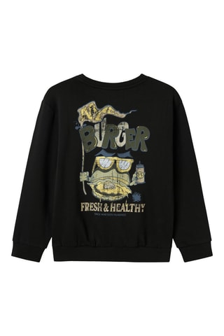 Sweat em algodão biológico - Preto - Name It