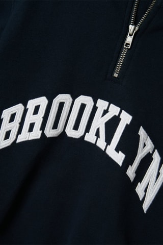 Sweat em algodão biológico - Azul-marinho - Name It