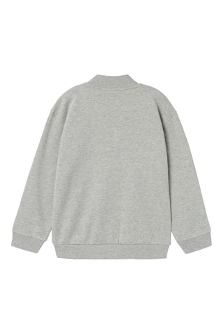 Sweat em algodão biológico - Cinzento-claro mesclado - Name It