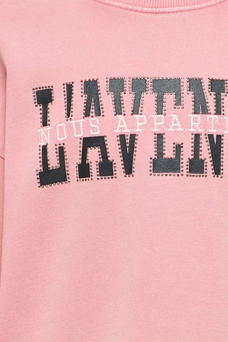 Sweat em algodão biológico - Rosa - Kids Only