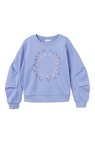 Sweat regular em algodão biológico - Azul - Name It Kids