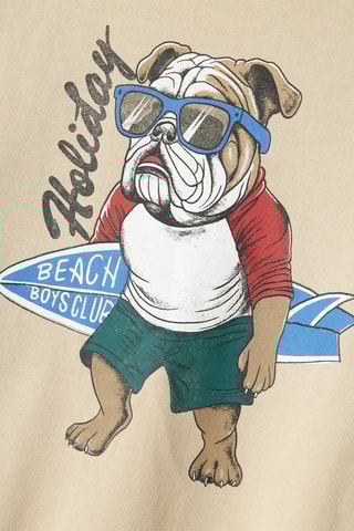 Sweat em algodão biológico - Bege - Name It Kid