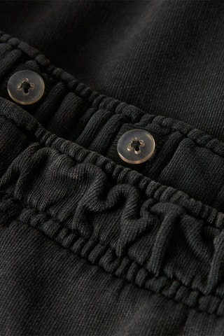 Bermudas regular em algodão biológico - Preto - Name It Kid