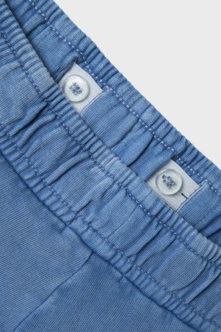 Bermudas regular em algodão biológico - Azul - Name It Kid