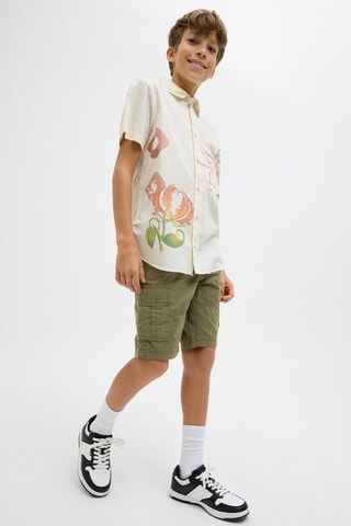 Bermudas regular - Caqui - Jack & Jones Junior