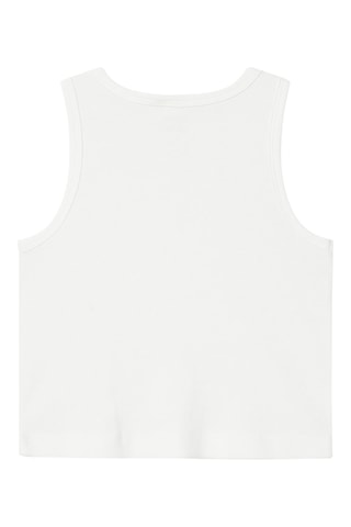 Camisola de alças em algodão biológico - Branco
