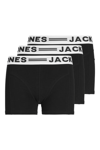 3 boxers em algodão biológico - Preto - Jack & Jones Junior