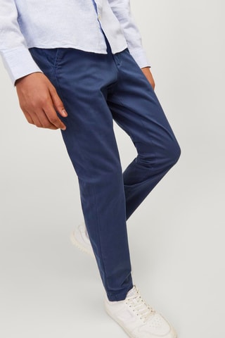 Calças chino em algodão biológico - Azul-marinho - Jack & Jones Junior