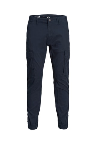 Calças cargo em algodão biológico - Azul-marinho - Jack & Jones Junior
