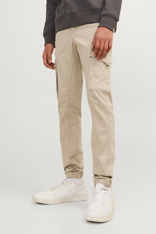 Calças cargo em algodão biológico - Bege - Jack & Jones Junior