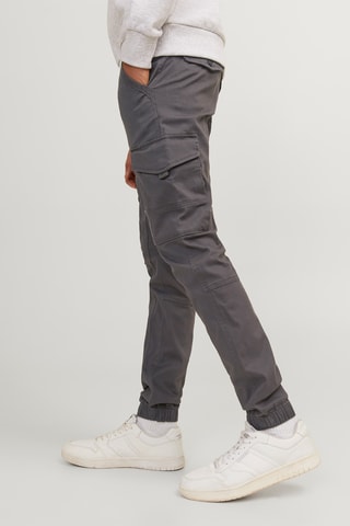 Calças cargo em algodão biológico - Cinzento-escuro - Jack & Jones Junior