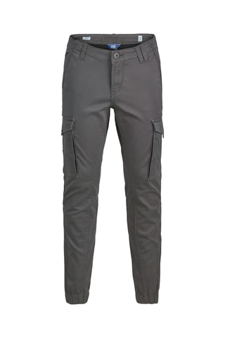Calças cargo em algodão biológico - Cinzento-escuro - Jack & Jones Junior