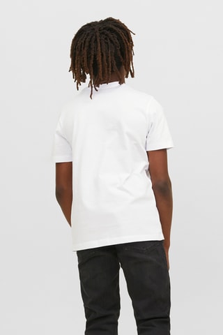 T-shirt em algodão biológico - Branco - Jack & Jones Junior