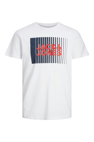 T-shirt em algodão biológico - Branco - Jack & Jones Junior