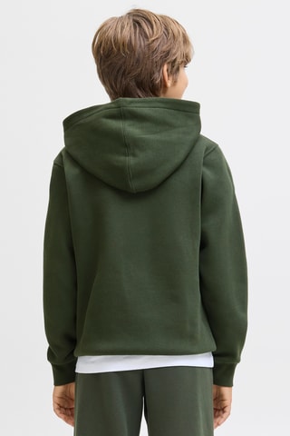 Sweat com capuz em algodão biológico - Caqui - Jack & Jones Junior