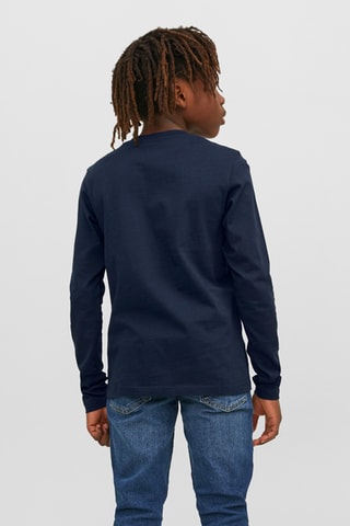 T-shirt em algodão biológico - Azul-marinho - Jack & Jones Junior