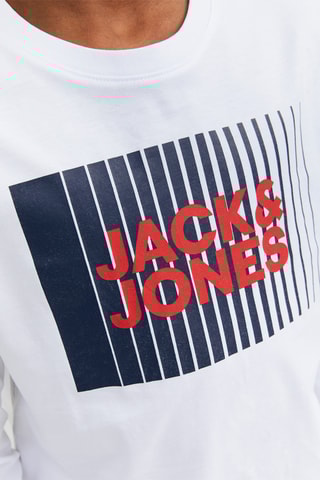 T-shirt em algodão biológico - Branco - Jack & Jones Junior