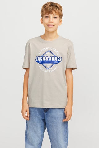 T-shirt em algodão biológico - Bege - Jack & Jones Junior