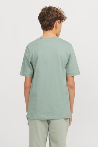 T-shirt em algodão biológico - Verde-água - Jack & Jones Junior