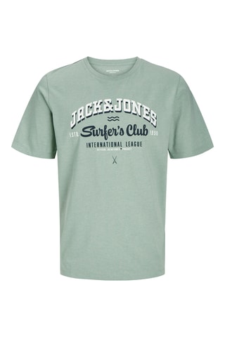 T-shirt em algodão biológico - Verde-água - Jack & Jones Junior