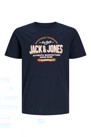 T-shirt em algodão biológico - Azul-marinho - Jack & Jones Junior