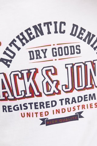 T-shirt em algodão biológico - Branco - Jack & Jones Junior