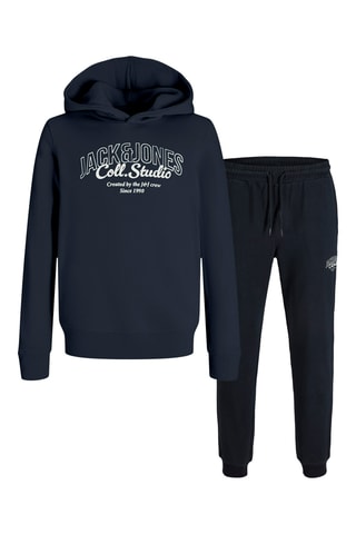 Sweat com capuz e calças de treino - Azul-marinho - Jack & Jones Junior