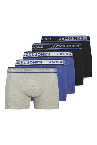 5 boxers - Preto e cinzento-claro mesclado - Jack & Jones Junior